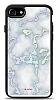 Dafoni Hologram iPhone 7 / 8 Beyaz Mermer Desenli Klf