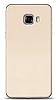 Samsung Galaxy C5 Pro Tam Kenar Koruma Gold Rubber Klf