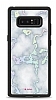 Dafoni Hologram Samsung Galaxy Note 8 Beyaz Mermer Desenli Klf