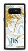 Dafoni Glossy Samsung Galaxy Note 8 Kiiye zel Harfli Simli Gold Mermer Klf