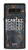 Dafoni Glossy Samsung Galaxy Note 8 Kiiye zel simli Simli Siyah Mermer Klf