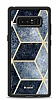 Dafoni Glossy Samsung Galaxy Note 8 Simli Mavi Prizma Klf