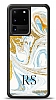 Dafoni Glossy Samsung Galaxy S20 Ultra Kiiye zel Harfli Simli Gold Mermer Klf