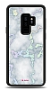 Dafoni Hologram Samsung Galaxy S9 Plus Beyaz Mermer Desenli Klf