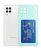 Samsung Galaxy M32 Kartlkl Kamera Korumal effaf Yeil Rubber Klf