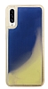 Samsung Galaxy A30S Neon Kumlu Mavi Silikon Klf