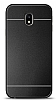 Samsung Galaxy J3 Pro 2017 Metal Siyah eritli Rubber Klf
