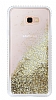 Samsung Galaxy J4 Plus Simli Sulu Gold Rubber Klf