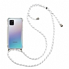 Samsung Galaxy Note 10 Lite Beyaz izgili Askl effaf Silikon Klf