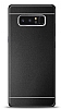 Samsung Galaxy Note 8 Metal Siyah eritli Rubber Klf