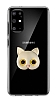 Samsung Galaxy S20 Plus Kedi Figrl Telefon Tutuculu Gri Silikon Klf