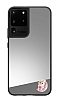 Samsung Galaxy S20 Ultra Sevimli Tavan Figrl Aynal Silver Rubber Klf