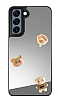 Samsung Galaxy S21 Plus Sevimli Aylar Figrl Aynal Silver Rubber Klf