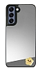 Samsung Galaxy S21 Plus Yldz Figrl Aynal Silver Rubber Klf