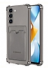 Samsung Galaxy S24 Kartlkl Kamera Korumal effaf Siyah Rubber Klf