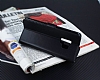 Kar Deluxe Samsung Galaxy S9 Czdanl Yan Kapakl Siyah Deri Klf - Resim 1