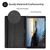 Samsung Galaxy Tab A 8.0 T290 360 Derece Dner Standl Siyah Deri Klf - Resim: 5