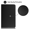 Samsung Galaxy Tab A 8.0 T290 360 Derece Dner Standl Siyah Deri Klf - Resim: 1