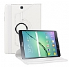 Samsung Galaxy Tab S2 Wi-Fi 8 360 Derece Dner Standl Beyaz Deri Klf