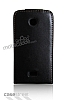 Samsung S5620 Monte Siyah Kapakl Deri Klf - Resim 1