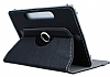 Universal 10 inch 360 Derece Dner Standl Tablet Siyah Deri Klf