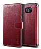 Verus Dandy Layered Leather Samsung Galaxy Note 5 Czdanl Kapakl Krmz Klf
