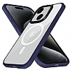 X-Level Ice Crystal iPhone 15 MagSafe zellikli Lacivert Silikon Klf