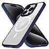 X-Level Ice Crystal iPhone 15 Pro MagSafe zellikli Lacivert Silikon Klf