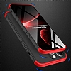 Zore GKK Ays iPhone 13 Pro 360 Derece Koruma Siyah-Mavi Rubber Klf - Resim: 4
