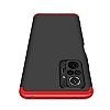 Zore GKK Ays Xiaomi Redmi Note 10 Pro 360 Derece Koruma Siyah-Krmz Rubber Klf - Resim 2