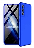 Zore GKK Ays Samsung Galaxy S21 FE 5G 360 Derece Koruma Mavi Rubber Klf