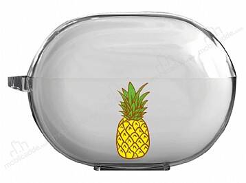 Huawei FreeBuds Pro Pineapple Resimli Şeffaf Silikon Kılıf - 1