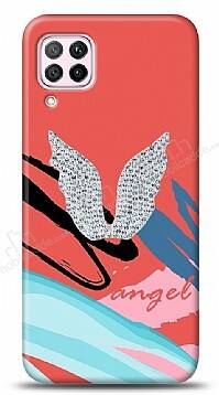 Huawei P40 Lite Colorful Angel Taşlı Resimli Kılıf - 1