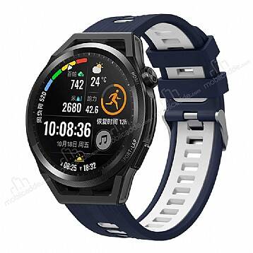 Huawei Watch GT 2 46 mm Lacivert-Beyaz Silikon Kordon - 1