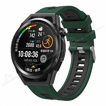 Huawei Watch GT 2 46 mm Yeşil-Siyah Silikon Kordon - 1