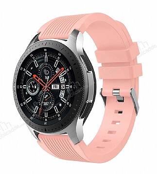 Huawei Watch GT2 Pro Çizgili Pembe Silikon Kordon - 1