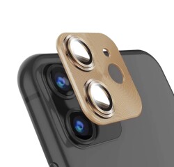 iPhone 11 Metal Gold Kamera Lens Koruyucu - 1