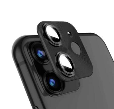 iPhone 11 Metal Siyah Kamera Lens Koruyucu - 1