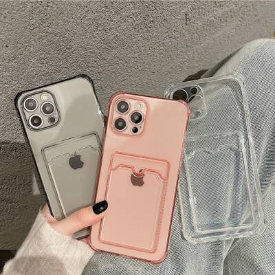 iPhone 11 Pro Kartlıklı Kamera Korumalı Şeffaf Rubber Kılıf - 2