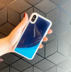 iPhone 11 Pro Neon Kumlu Lacivert Silikon Kılıf - 2