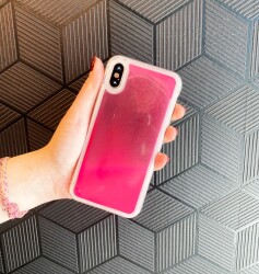 iPhone 11 Pro Neon Kumlu Pembe Silikon Kılıf - 2