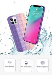 iPhone 12 / 12 Pro 6.1 inç Push Pop Bubble Sarı Kılıf - 9