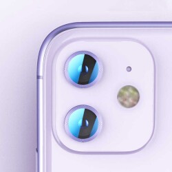 iPhone 12 Metal Kenarlı Cam Kırmızı Kamera Lensi Koruyucu - 4