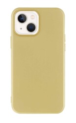 iPhone 13 Mini 5.4 inç Mat Gold Silikon Kılıf - 1