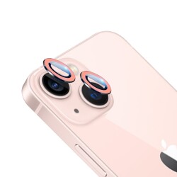 iPhone 13 Mini Neon Pembe Kamera Lens Koruyucu - 1