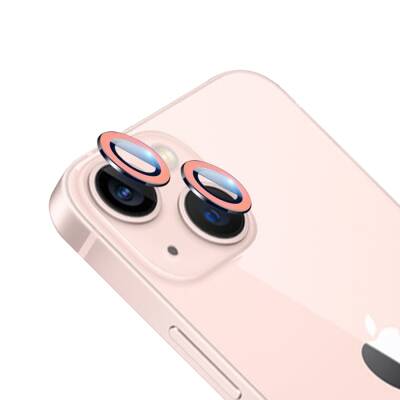 iPhone 13 Mini Neon Pembe Kamera Lens Koruyucu - 1