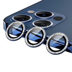 iPhone 13 Pro / 13 Pro Max Crystal Taşlı Kamera Lensi Koruyucu - 13