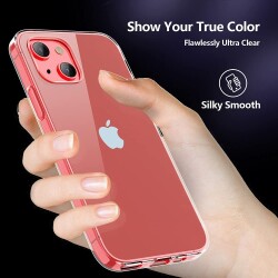 iPhone 13 Ultra İnce Şeffaf Silikon Kılıf - 4