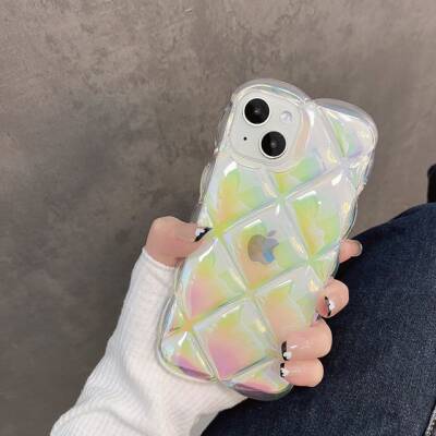 iPhone 14 Pro 3D Glitter Elmas Şeffaf Silikon Kılıf - 2