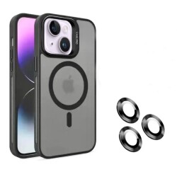 iPhone 14 Wireless Şarj Özellikli Kamera Lens Koruyuculu Kılıf - 1